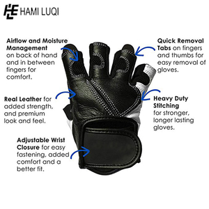 Recién llegado, guantes de gimnasio personalizados de medio dedo para hombres y mujeres para Fitness - Product Image 3