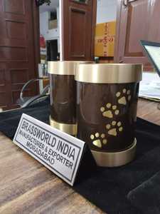 โกศบรรจุอัฐิสัตว์เลี้ยงโลหะสไตล์อเมริกันสีม่วงรากูทุกขนาด สำหรับงานศพ ยี่ห้อ BRASSWORLD อินเดีย - Product Image 5