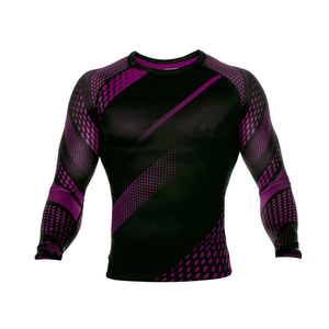 Vêtements de compression à manches longues pour hommes, avec impression par sublimation, design personnalisé MMA, UPF 50 - Product Image 3