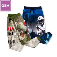 Pantalons d'hiver personnalisés avec impression sur toute la surface Vêtements pour enfants Pyjamas de dessin animé Pantalons de détente pour enfants
