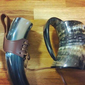 Tasse complète en corne de vache africaine noire pour boire de la bière à l'intérieur Tasse écologique gravée en matériau unique - Product Image 4