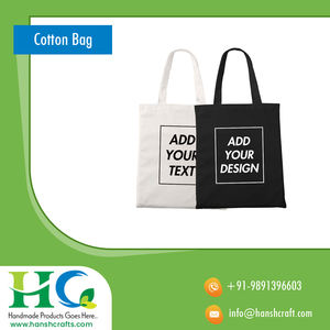 ¡Novedad de 2024! Bolso de mano de algodón de lona lisa de estilo plegable elegante ecológico, bolso de compras indio con logotipo personalizado de alta calidad - Product Image 4