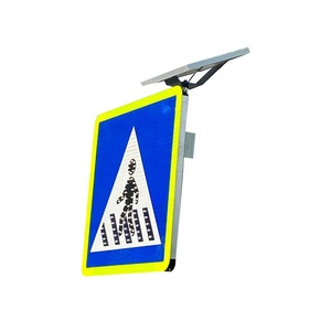 Señales de Tráfico LED Solares Personalizadas con Formas, Señal de Advertencia de Parada Solar - Product Image 1