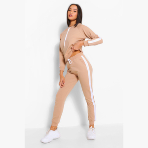 ชุด2ชิ้นสำหรับทุกเพศเสื้อมีฮู้ดและเสื้อสเวตเชิ้ตลำลองสำหรับผู้หญิงขนาดใหญ่พิเศษกำหนดโลโก้ได้เอง - Product Image 6