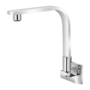 Newest Design Kitchen Basin Sink Water Taps Chrome Washing Faucet Sink Cock With Extended Swinging Spout From India