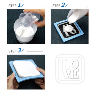 Kit de fabrication de sous-verres carrés en pierre, personnalisé, fait main, ensemble de bricolage avec moule et instructions - Product Image 2