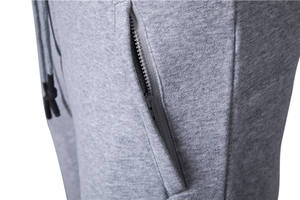 Pantalon de jogging de couleur unie avec logo personnalisé pour hommes Pantalon de survêtement décontracté Décoration de manchette pour musculation Activités sportives - Product Image 6