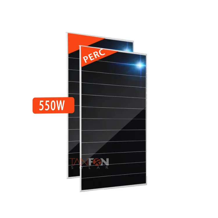 أعلى 10 الشمسية الطاقة المورد 550W الكهروضوئية لوحة شمسية أحادية مسقف الألواح الشمسية