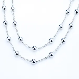 High Quality Satellite Chain Necklace 925 Sterling Silver High Polished for Jewelry Making From Bangkok Thailand