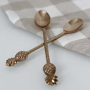 Cuchara de latón para cuchara de cena Mango de diseño moderno Cubiertos al por mayor Cubiertos para uso en el hogar y la fiesta real para mango largo de 3 piezas - Product Image 4