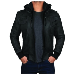 Chaquetas de cuero para hombre Otoño Invierno Moda Slim Fit Faux Leather Motocicleta Vintage Hombres Chaquetas Abrigos - Product Image 2