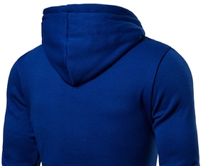 Sweat à capuche d'hiver coupe classique en molleton 100% coton 280g, coupe-vent, séchage rapide, respirant, avec logo personnalisé sur le devant, impression en relief, OEM - Product Image 3