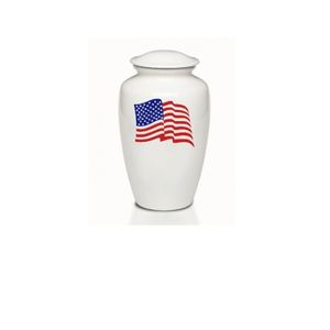 Urna clásica de la bandera americana, urna de cremación de alta calidad, la mejor urna conmemorativa única para cenizas funerarias - Product Image 1