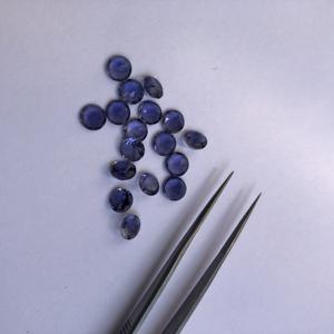 หินไอโอไลต์ธรรมชาติขนาด2มม. 4มม. 6มม. อัญมณีเจียระไนแบบกลมตัดหลวมในราคาโรงงานขายส่งสำหรับการทำเครื่องประดับออนไลน์ทั่วไป - Product Image 2