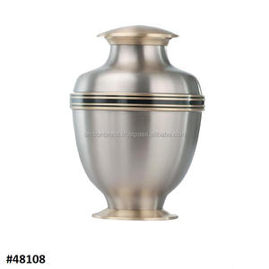 โลหะทองเหลืองชุบนิกเกิลสําเร็จรูปผู้ใหญ่เถ้า Urn ของที่ระลึก Urns ตกแต่งคุณภาพสูงงานศพเผาศพ Urn - Product Image 3