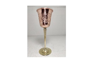 Handmade Copper <b>Goblet</b> Wine <b>Glass</b> Holder with Custom Logo Engraving Water-Friendly Red Wine <b>Glass</b> - Product Image 3