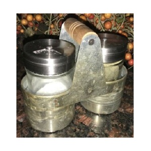 Ensemble de sel et poivre galvanisé avec porte-serviettes Taille et forme personnalisées Boîte de rangement pour ustensiles de cuisine en Inde - Product Image 3