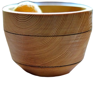 <b>Large</b> Solid <b>Wood</b> Fast Food Serving <b>Bowl</b> and Plates Ideal for Home Dinnerware Kitchen Tabletop Dining Soup <b>Bowls</b> - Product Image 1