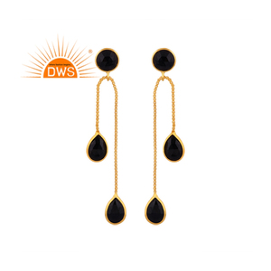Pendiente colgante de piedras preciosas de ónix negro Natural de Plata de Ley 925 para mujer, joyería para mujer, regalo para ella - Product Image 4