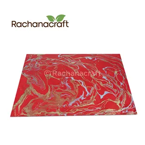 Özelleştirilmiş ambalaj kağıdı hediye sarma rulo Lokta kağıt kırmızı renk sarıcı levha Nepali el yapımı Lokta kağıt