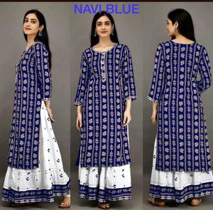 Plus belle usure coton rayonne tissu dames Kurtis indien femmes porter Readymade pas cher bas prix en gros Surat ApparelGarment - Product Image 3