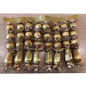 Nuevo Adorno Decorativo de Cobre Hecho a Mano con Cuentas de Madera y Flecos, Estilo Artesanal, para Prendas y Textiles del Hogar, ¡Gran Venta! - Product Image 1