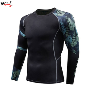 Rashguard à manches longues en polyester de haute qualité, confortable, imprimé par sublimation, avec logo personnalisé, unisexe, grandes tailles, MMA BJJ - Product Image 4