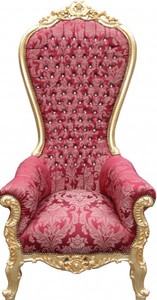 Chaises du trône de fer à dossier haut en bois pour mariage et événement - Product Image 3