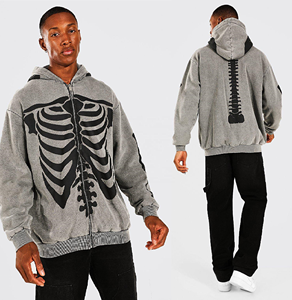 Chenille-Conjunto de dos piezas para hombre, chándal con capucha y cremallera, Jersey, Sudadera con capucha, Pantalón Cargo bordado, talla grande - Product Image 3