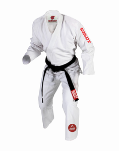 Uniforme de judo al por mayor 450+280g 100% algodón blanco para entrenamiento - Product Image 1