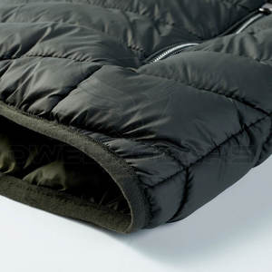 Chaqueta de cuero de invierno delgada funcional, capucha desmontable, impermeable, acolchado térmico, relleno de algodón, Material de tela cálida ligera - Product Image 5