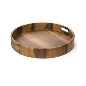 Plateau rond en bois avec poignée, outils de service de Restaurant, couleur du bois naturel, qualité supérieure, meilleure qualité, plateau de Bar tendance - Product Image 3