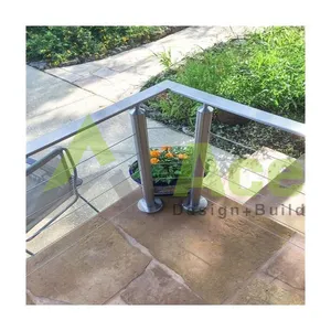 Staircase Handrail Design Top Sale Handrail Balcony Pool Staircase Stainless Steel Balustrade Railing Post Steel Railing Balustrades