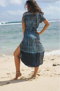 Robe longue Boho à épaules dénudées ou à épaules dénudées ou robe de plage avec fente latérale - Product Image 3