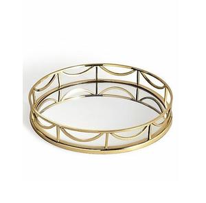 Bandejas de Metal para servir en el desierto, bandeja decorativa con asas de aluminio, dos tonos terminados, dorado y níquel, la más vendida - Product Image 5