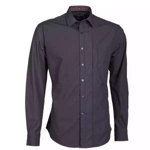 Camisa de manga larga para hombre, prenda de vestir, de alta calidad, con cuello vuelto, estilo Formal, de negocios, informal - Product Image 1