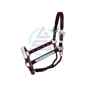 San Diego Show Halter w/Lead Wholesale Customize Halters Kathy's show Low Cost Equestrian Horse Riding Show Halter