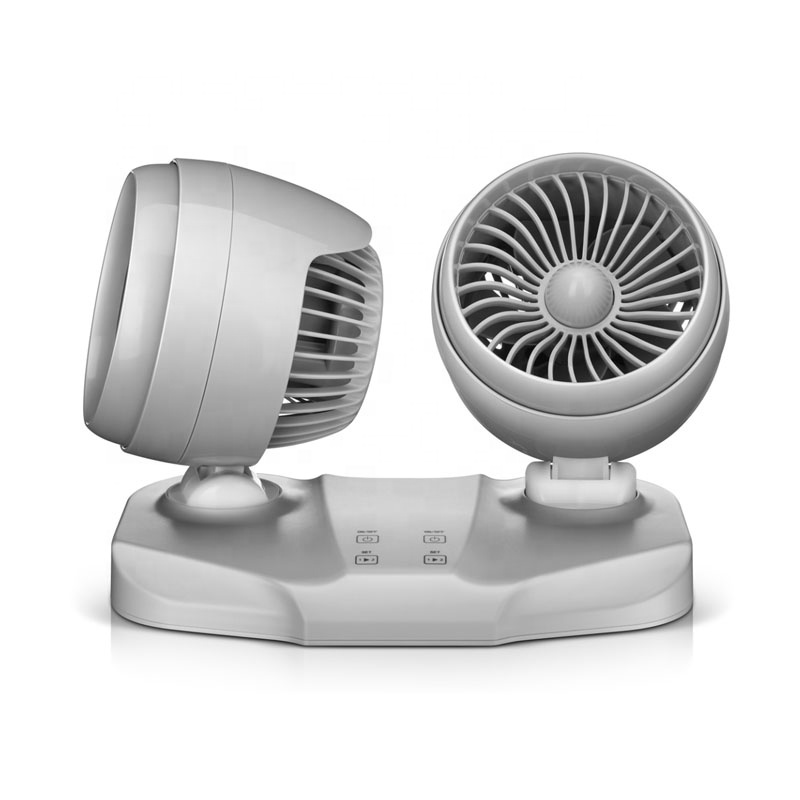 Высококачественный новый мини-вентилятор KEMIN 5 В, вращающийся на 360 градусов вентилятор с двойной головкой для использования в автомобиле