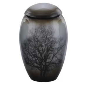 Urnes de crémation en Aluminium, arbre de vie, couleur blanche, pour adulte, pour cendres commémoratives, disponible en gros - Product Image 2