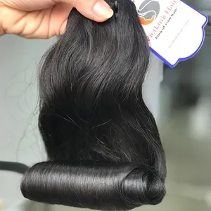 Natural Cambodian Hair Human Color Black cuticle aligned hair Magic curl Virgin hair Style Egg curly