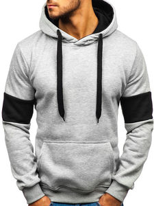 Sudaderas con Capucha de Forro Polar Tricolor de Alta Calidad para Hombre, 100% Algodón, Estilo Casual de Invierno, Diseño OEM, Color Liso - Product Image 2