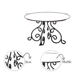 Luxury <b>White</b> Marble <b>Cake</b> <b>Stand</b> Set High Quality Home Table with Solid Metal Brass Base Direct From Largest Manufacturer Company - Product Image 2