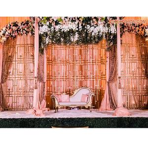 ที่สวยงามเจ้าสาวเวทีเทียนฉากหลังผนังมุสลิมวอลม่าตกแต่งเวทีเทียนผนังเพชรแต่งงานเวทีเทียนผนังฉากหลัง - Product Image 1