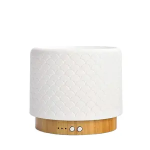 280ml Bamboo and Ceramic Natural Material Ultrasonic Electronic Diffuser Ceramic