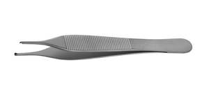 Pinzas quirúrgicas de tejido Adson delicadas, 1x2 dientes, 12 CM, acero inoxidable, pulido opaco, CE ISO - Product Image 2
