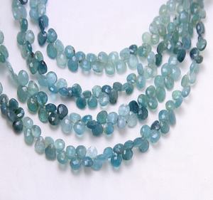 Grandidierite naturelle à facettes en forme de coeur 8.5 pouces perles de pierre fabriquées à la main avec un design de coeur unique - Product Image 2