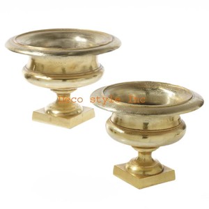 แจกันโลหะ,แจกันดอกไม้ทองโกศอลูมิเนียมชุบทองแจกันโลหะโกศสำหรับตกแต่งงานแต่งงาน - Product Image 1