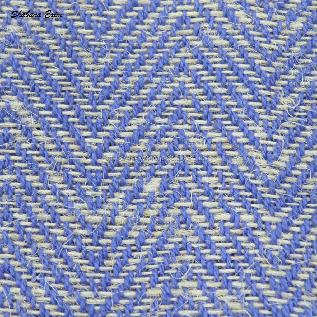 Cheap Price Blue Cotton Dobby Fabric Zigzag Design Handloom Fabric