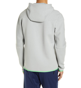 Sweat à capuche homme en polyester/coton, coupe oversize, broderie personnalisée, technique de gonflage en molleton, poche 3D, uni, hiver - Product Image 3