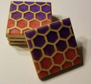 Wholesale Resin honeycomb Look Tea Coffee Wine Coaster For <b>kitchen</b> & tabletop Table <b>Decoration</b> & <b>Accessories</b> Mats - Product Image 3